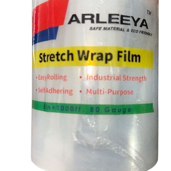 *New* Set Of 1.5 Arleeya Clear Multi-Purpose Eco Friendly Stretch Wrap Film 5"x - Picture 2 of 7